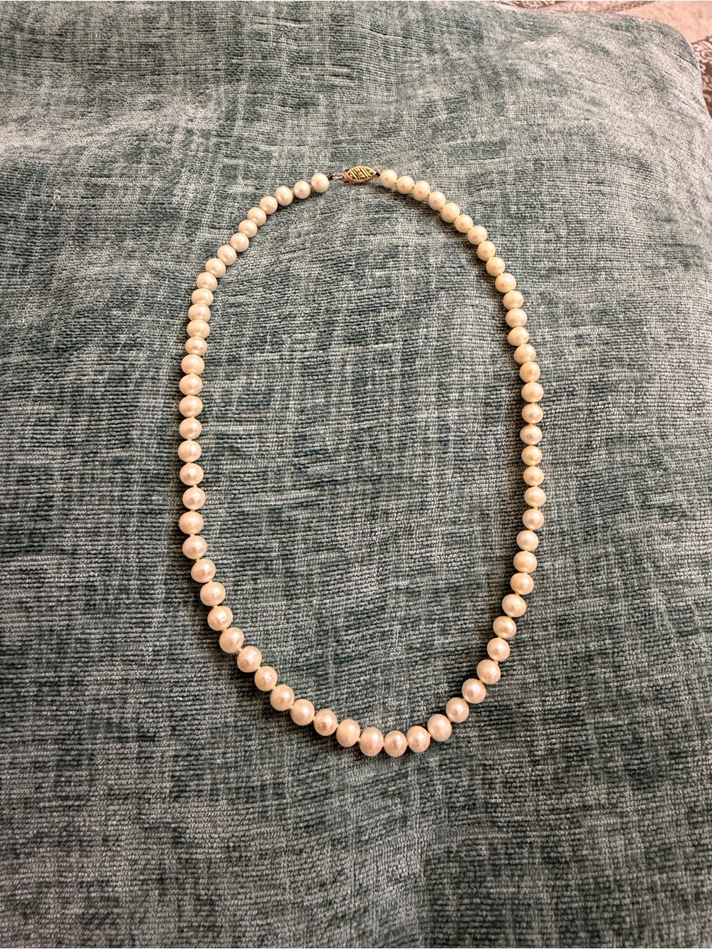 Vintage 14K Yellow Gold Akoya Cultured Pearl Necklace & Bracelet Set Signed WBO - Picture 9 of 15